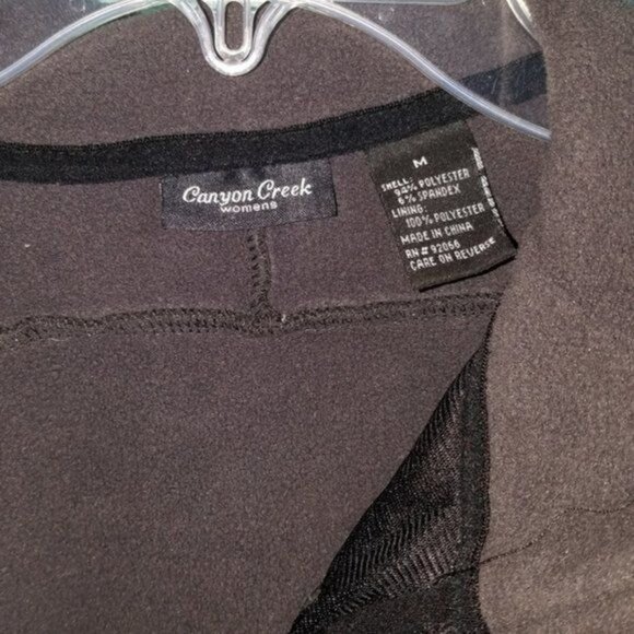 WOMAN'S Jacket Canyon Creek Black Fleece Lined Coat Zip Up Women's Size Medium - Picture 5 of 11